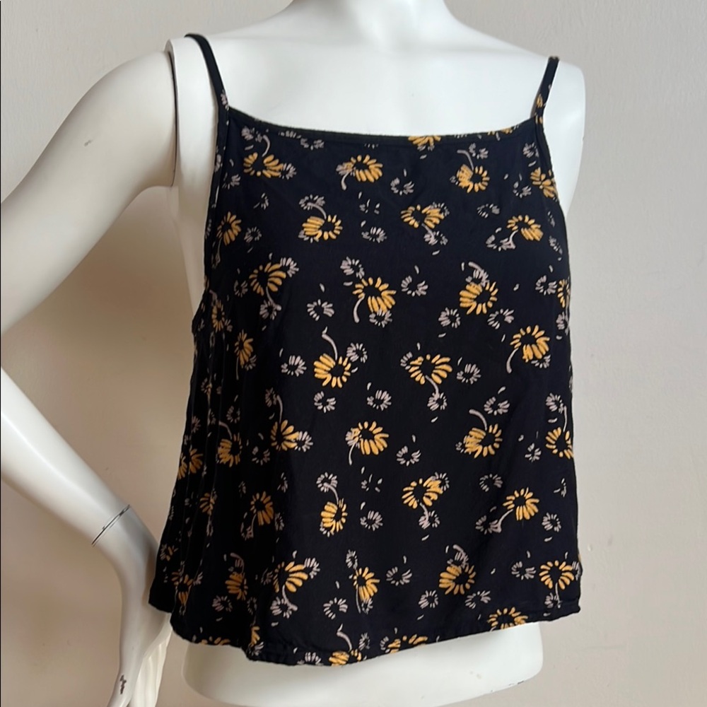 Kimchi Blue Crop Camisole in Black and Orange